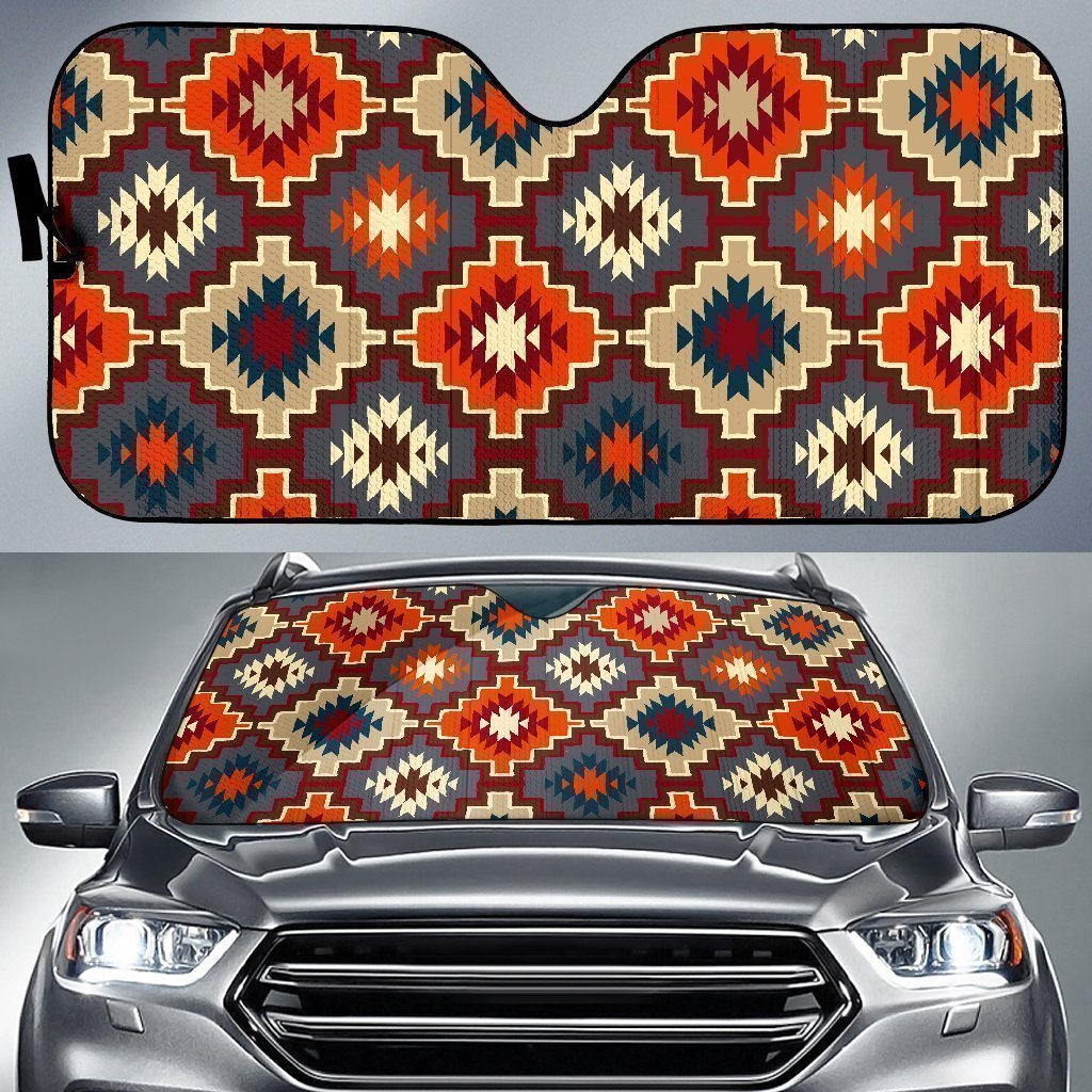 Tribal Indians Native American Aztec Navajo Print Car Sun Shade-grizzshop