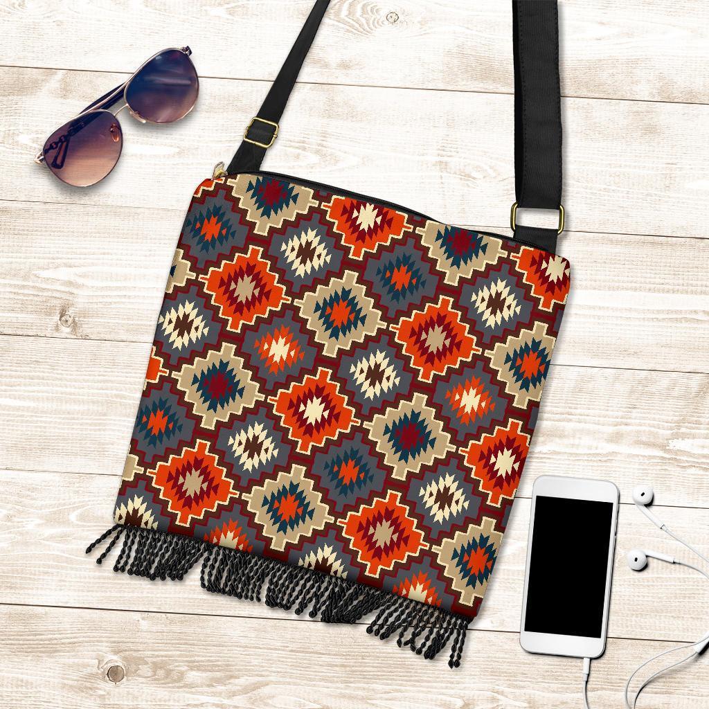 Tribal Indians Native American Aztec Navajo Print Crossbody Bags-grizzshop