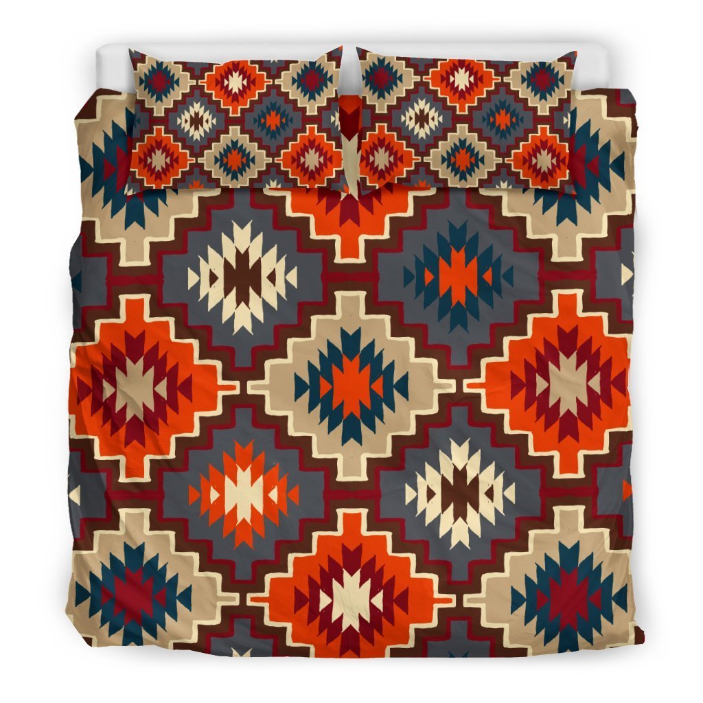 Tribal Indians Native American Aztec Navajo Print Duvet Cover Bedding Set-grizzshop