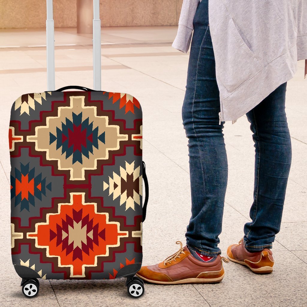 Tribal Indians Native American Aztec Navajo Print Elastic Luggage Cover-grizzshop