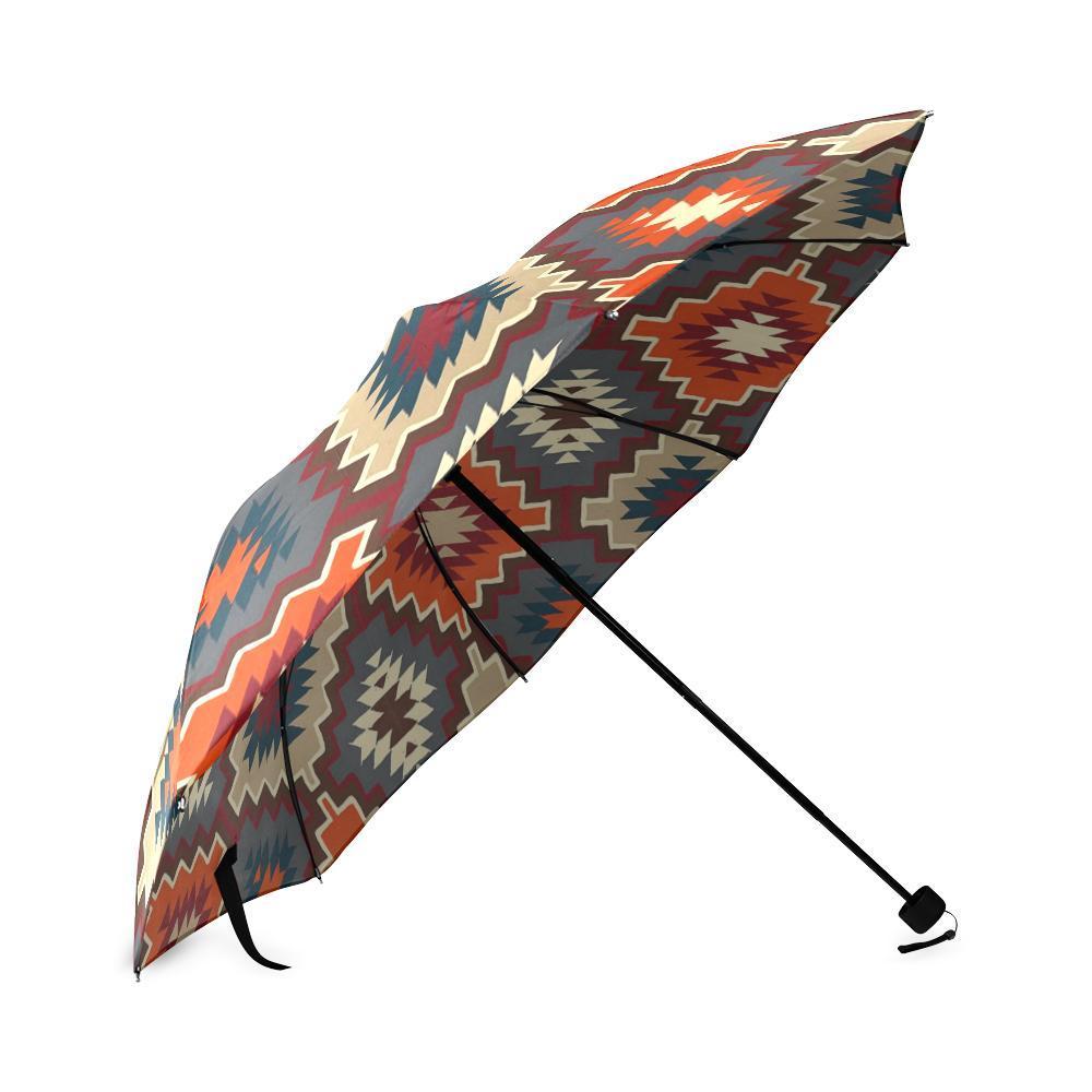 Tribal Indians Native American Aztec Navajo Print Foldable Umbrella-grizzshop