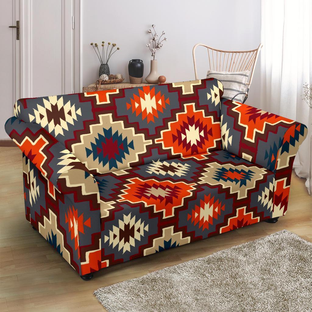 Tribal Indians Native American Aztec Navajo Print Loveseat Cover-grizzshop