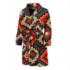 Tribal Indians Native American Aztec Navajo Print Men Long Robe-grizzshop