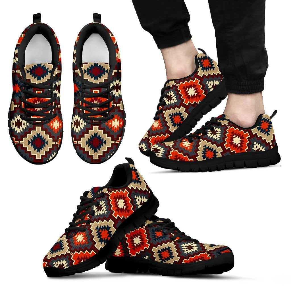 Tribal Indians Native American Aztec Navajo Print Men Shoes Sneakers-grizzshop
