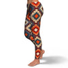 Tribal Indians Native American Aztec Navajo Print Pattern Women Leggings-grizzshop