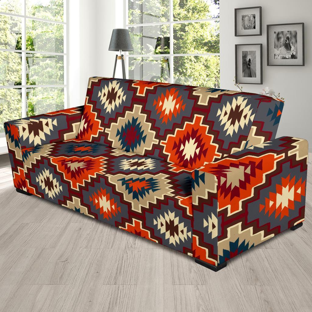 Tribal Indians Native American Aztec Navajo Print Sofa Covers-grizzshop