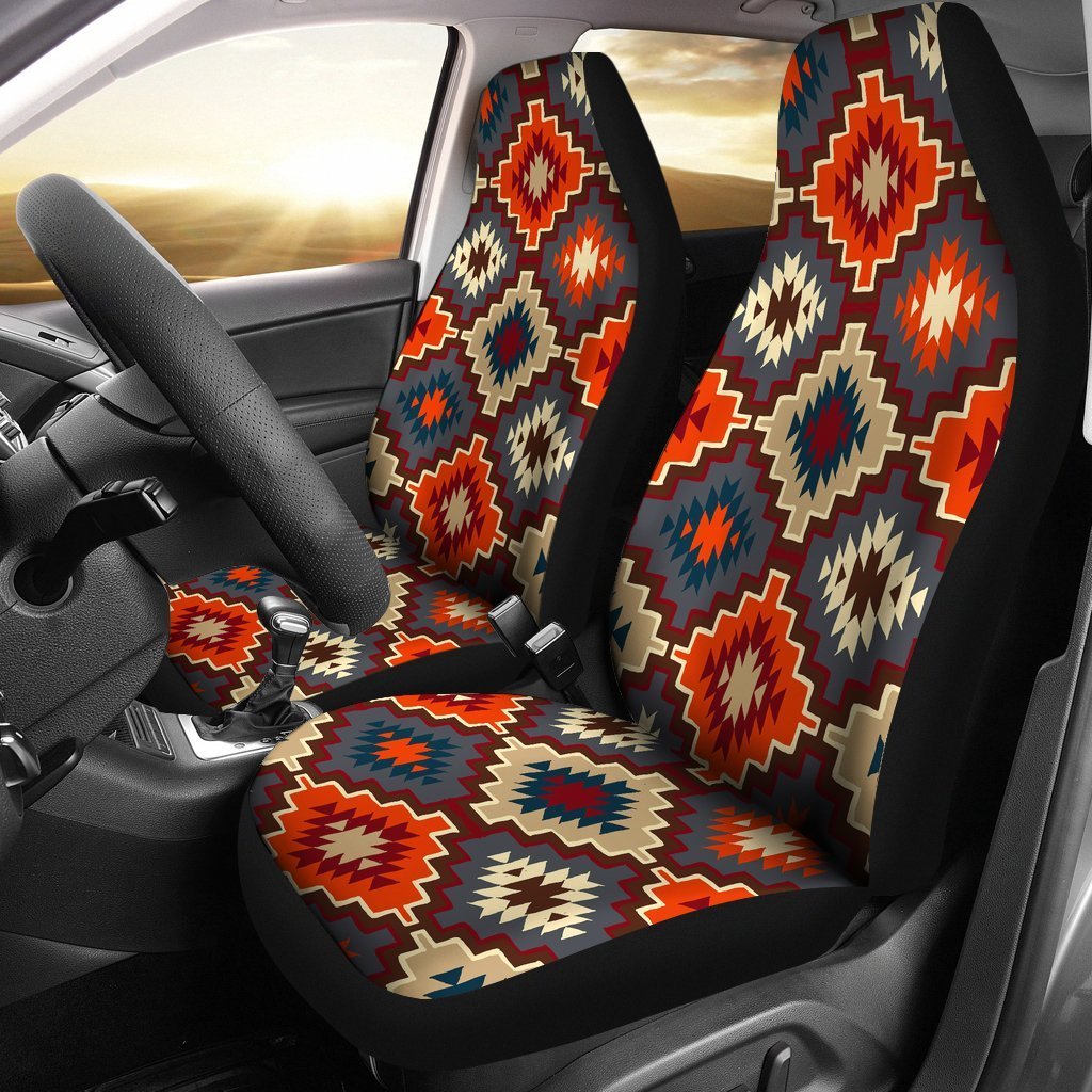 Tribal Indians Native American Aztec Navajo Print Universal Fit Car Seat Cover-grizzshop