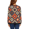 Tribal Indians Native American Aztec Navajo Print Women Crewneck Sweatshirt-grizzshop