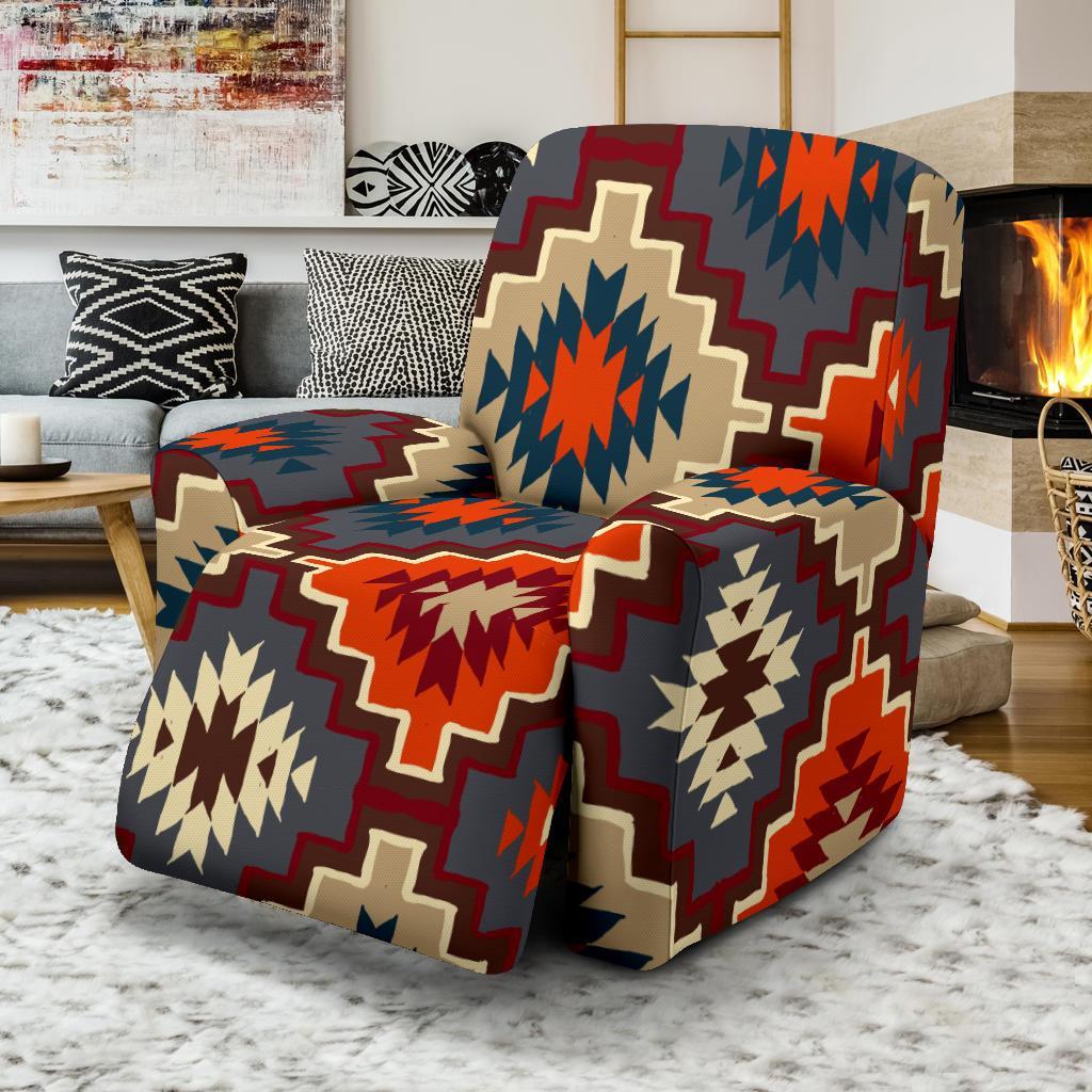 Tribal Indians Native American Aztec Pendleton Navajo Print Recliner Cover-grizzshop