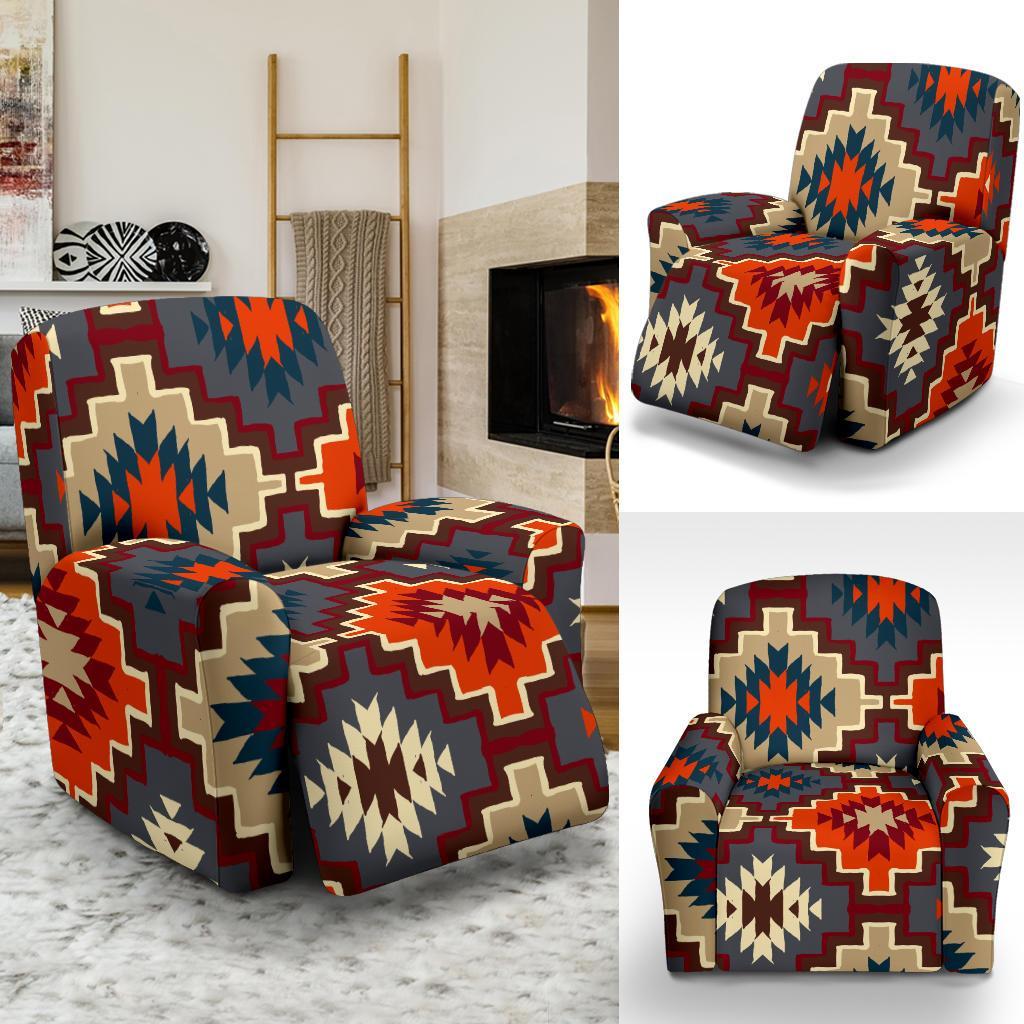 Tribal Indians Native American Aztec Pendleton Navajo Print Recliner Cover-grizzshop