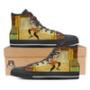 Tribal Inspired African Ethnic Print Black High Top Shoes-grizzshop