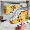 Tribal Inspired African Ethnic Print White High Top Shoes-grizzshop