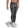 Tribal Mandala White And Black Print Men's Leggings-grizzshop