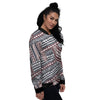 Tribal Maori Print Women's Bomber Jacket-grizzshop