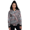 Tribal Maori Print Women's Bomber Jacket-grizzshop