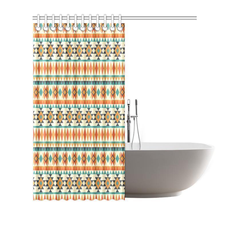Tribal Native American Aztec Indians Navajo Print Bathroom Shower Curtain-grizzshop