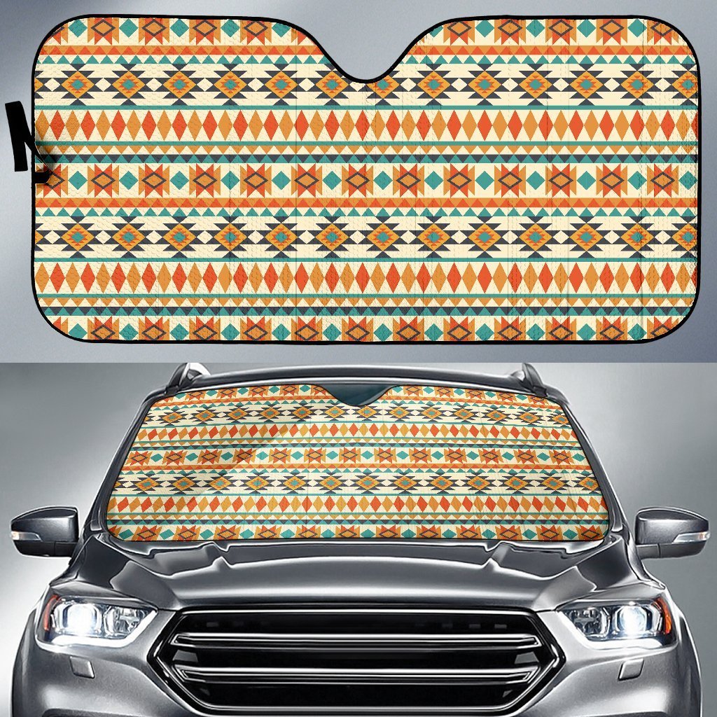 Tribal Native American Aztec Indians Navajo Print Car Sun Shade-grizzshop