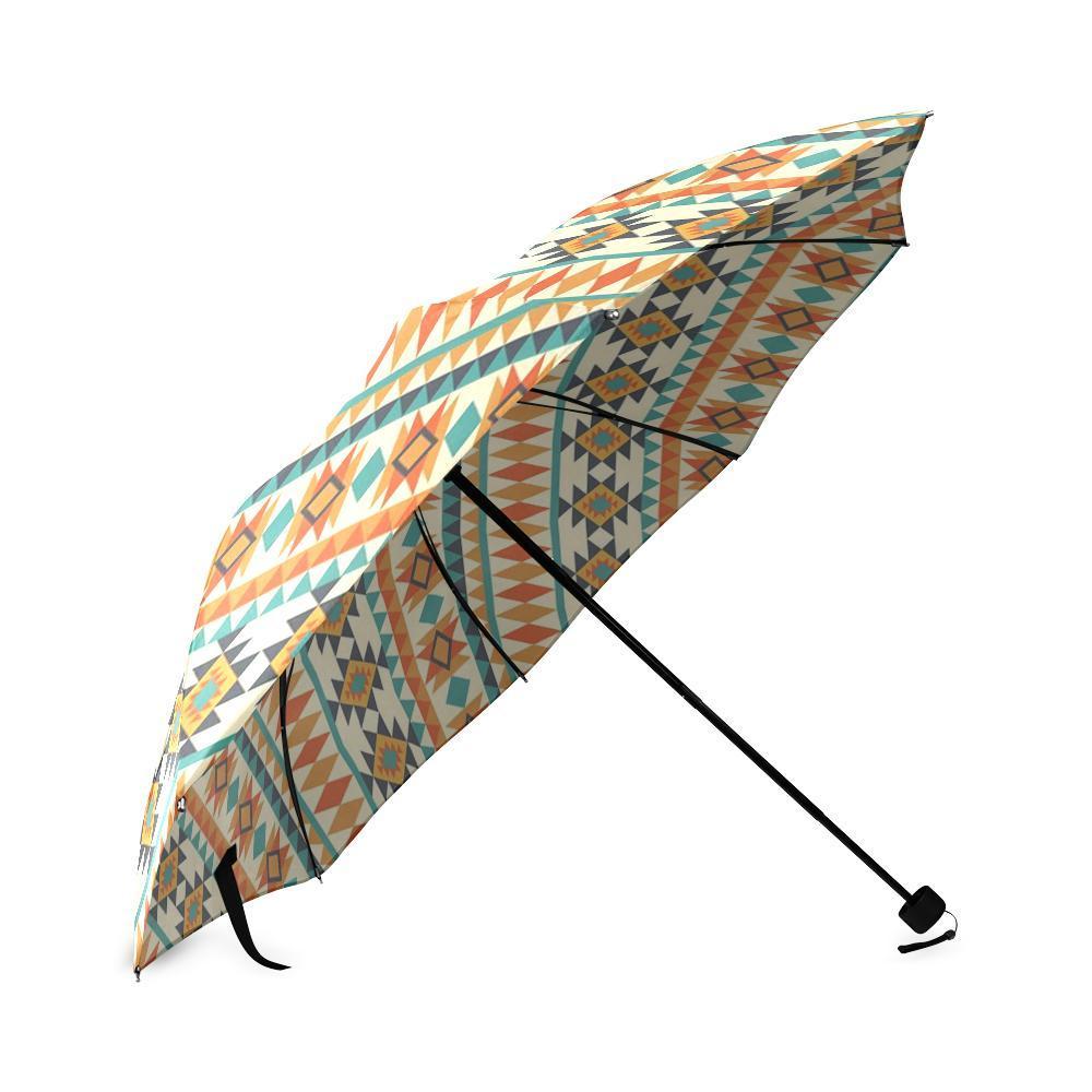 Tribal Native American Aztec Indians Navajo Print Foldable Umbrella-grizzshop