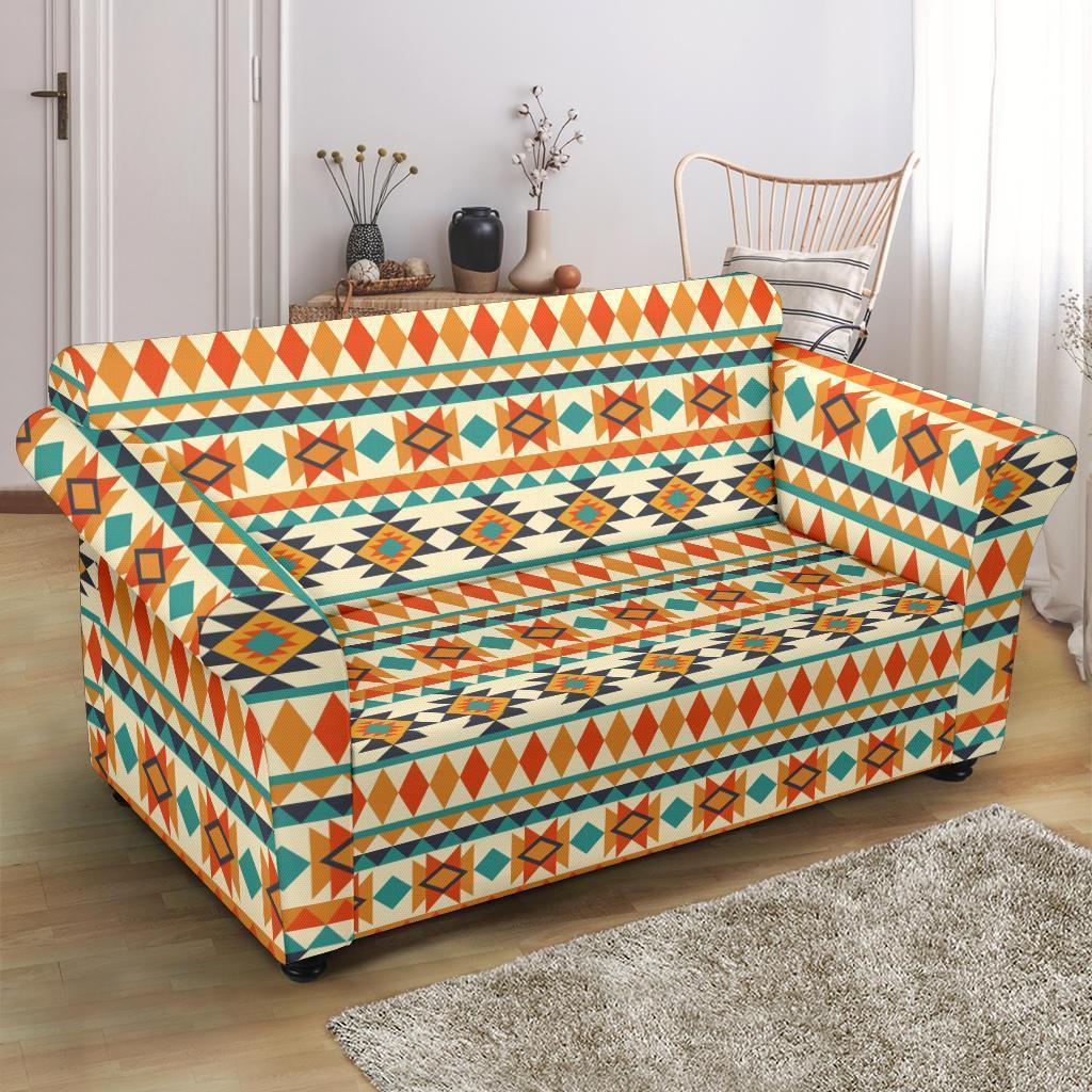 Tribal Native American Aztec Indians Navajo Print Loveseat Cover-grizzshop