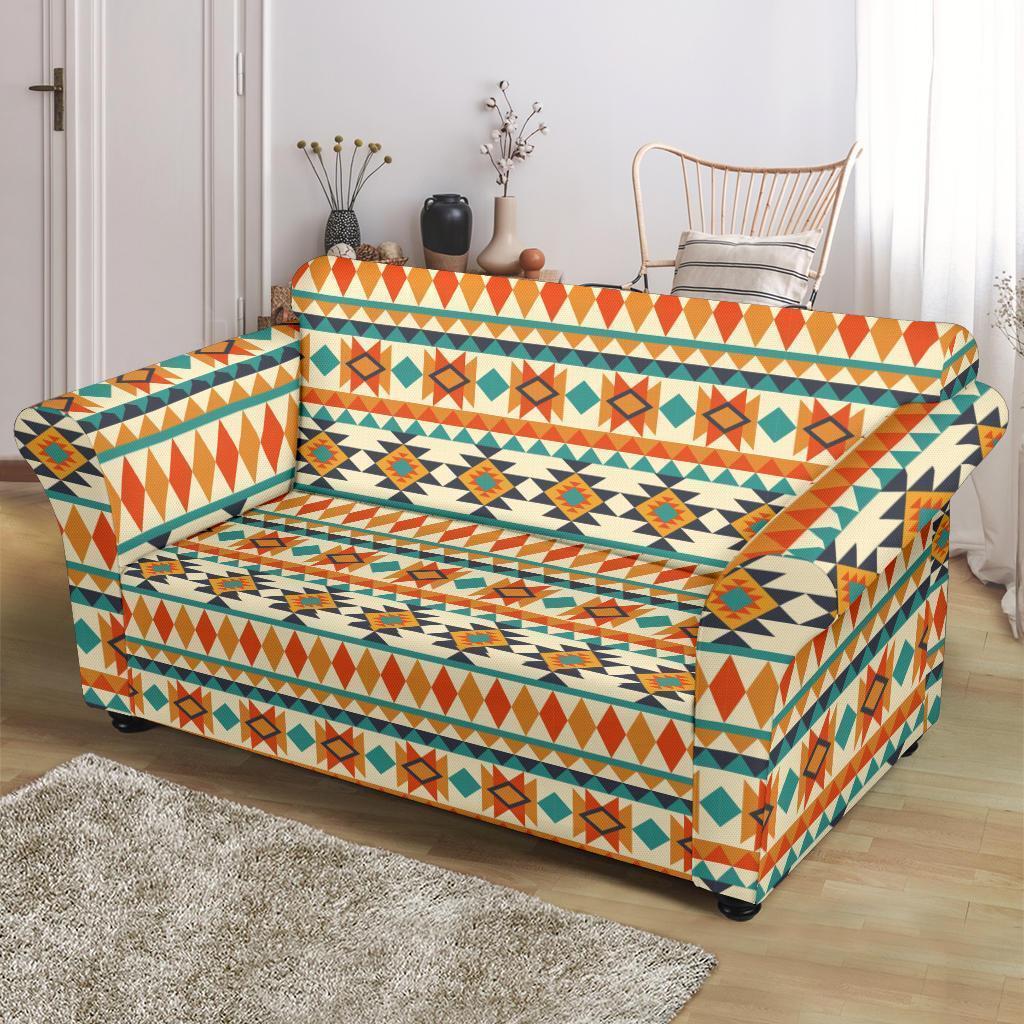 Tribal Native American Aztec Indians Navajo Print Loveseat Cover-grizzshop