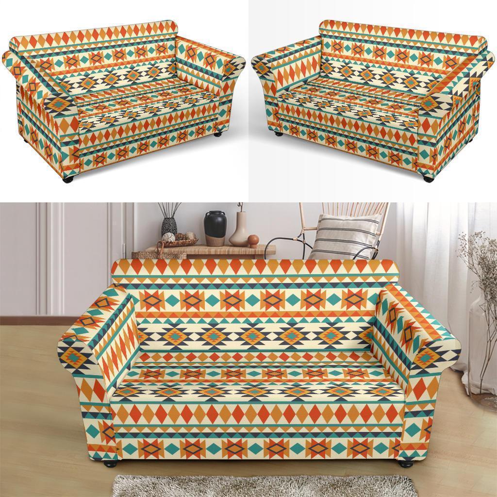 Tribal Native American Aztec Indians Navajo Print Loveseat Cover-grizzshop