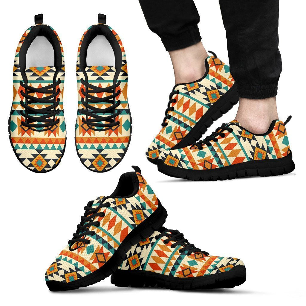 Tribal Native American Aztec Indians Navajo Print Men Shoes Sneakers-grizzshop
