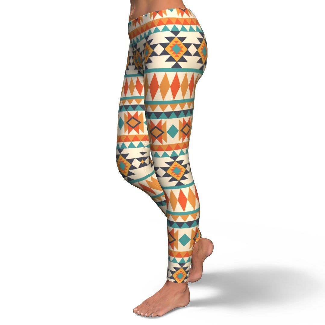 Tribal Native American Aztec Indians Navajo Print Pattern Women Leggings-grizzshop