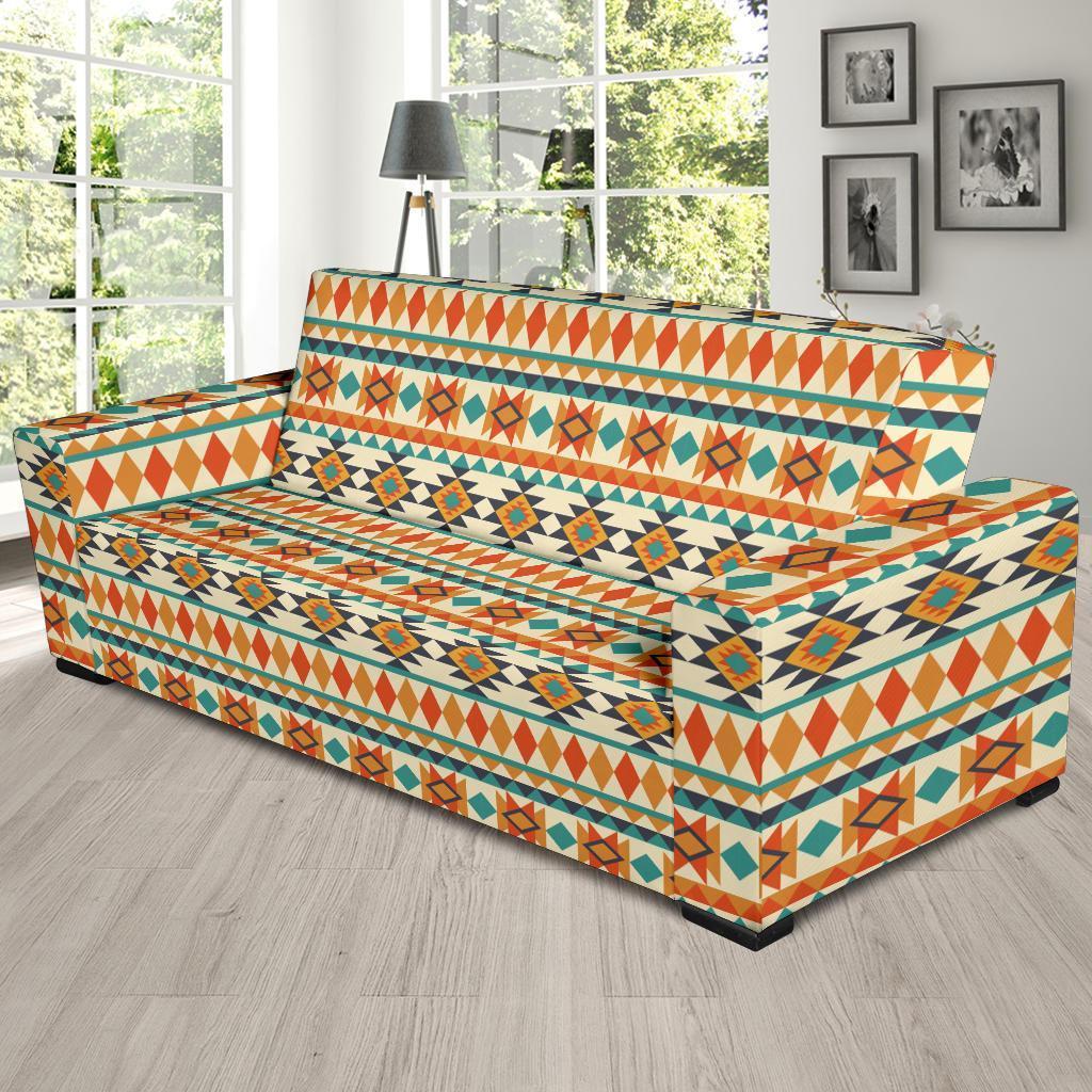 Tribal Native American Aztec Indians Navajo Print Sofa Covers-grizzshop