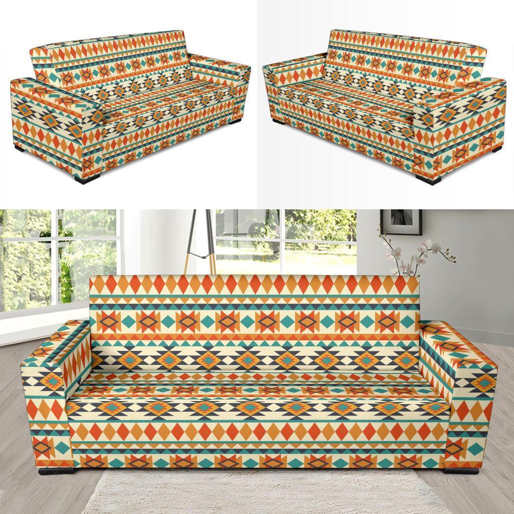 Tribal Native American Aztec Indians Navajo Print Sofa Covers-grizzshop