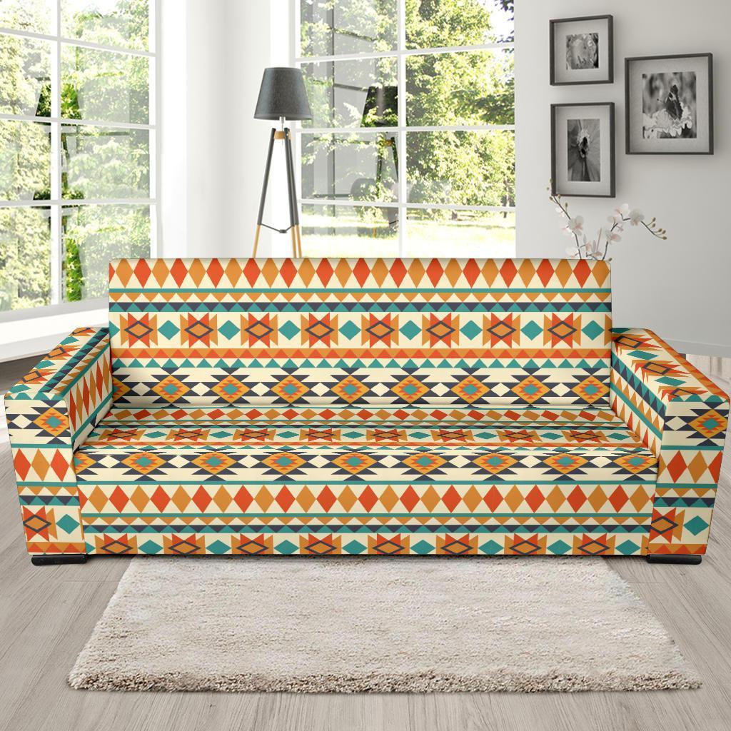 Tribal Native American Aztec Indians Navajo Print Sofa Covers ...