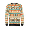 Tribal Native American Aztec Indians Navajo Print Women Crewneck Sweatshirt-grizzshop