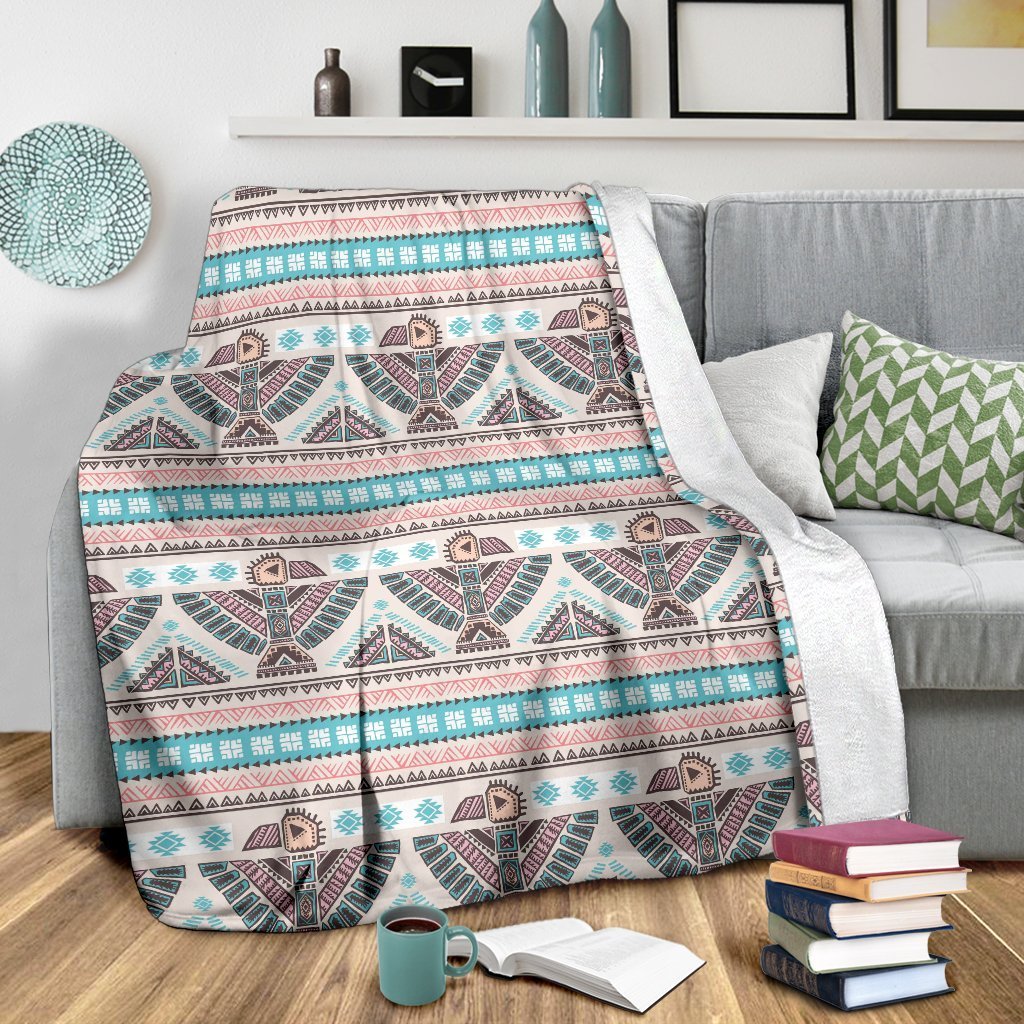Tribal Native Indians American Aztec Navajo Print Blanket-grizzshop