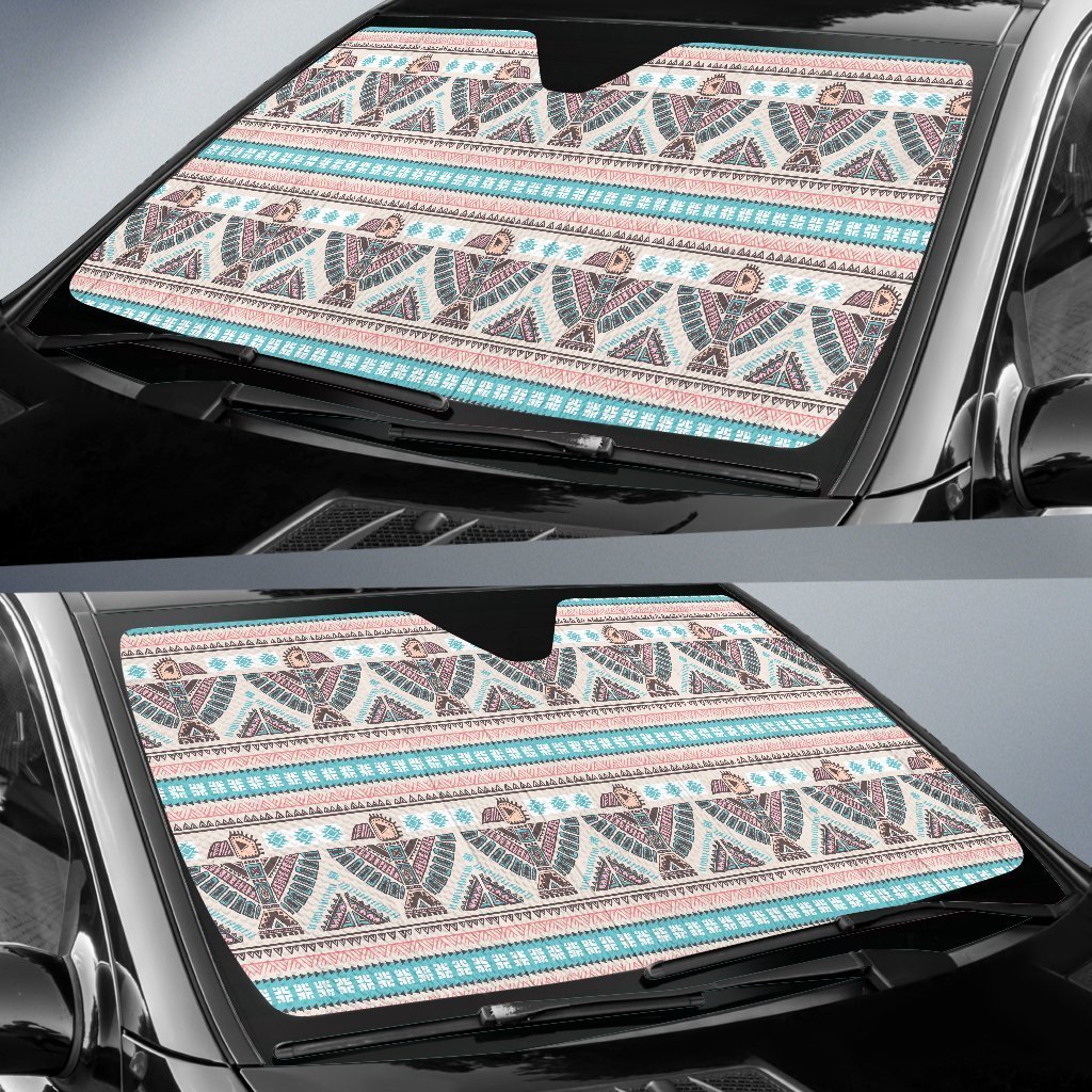 Tribal Native Indians American Aztec Navajo Print Car Sun Shade-grizzshop