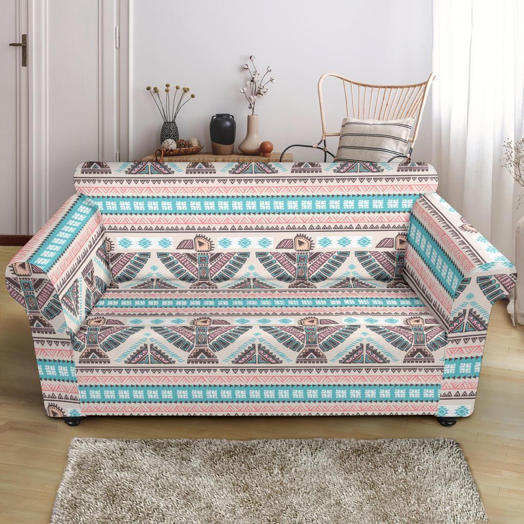 Tribal Native Indians American Aztec Navajo Print Loveseat Cover-grizzshop