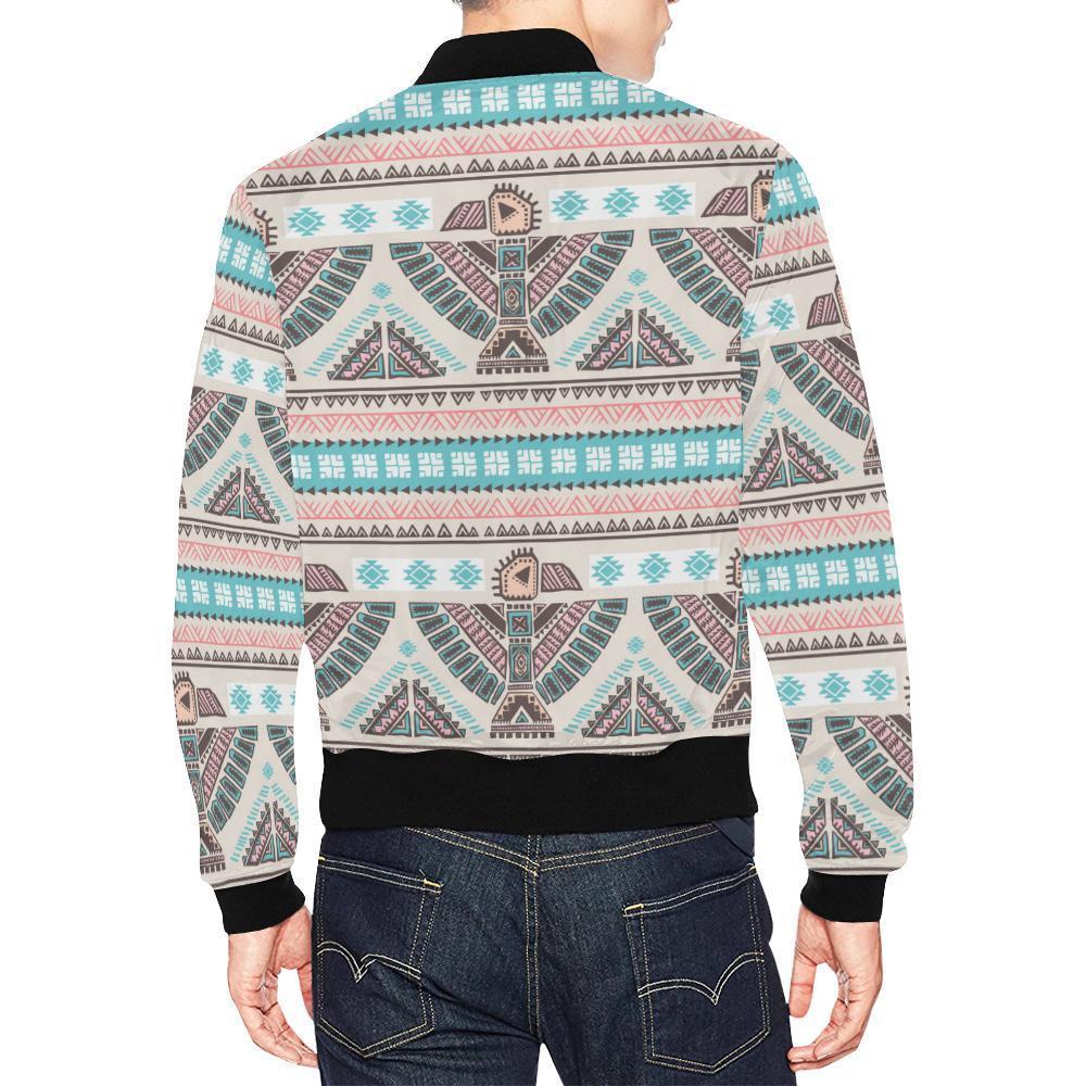 Tribal Native Indians American Aztec Navajo Print Men's Bomber Jacket-grizzshop