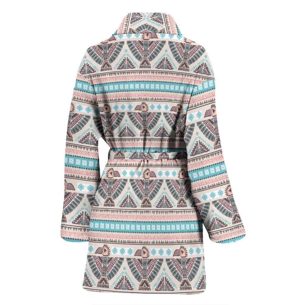 Tribal Native Indians American Aztec Navajo Print Women Long Robe-grizzshop