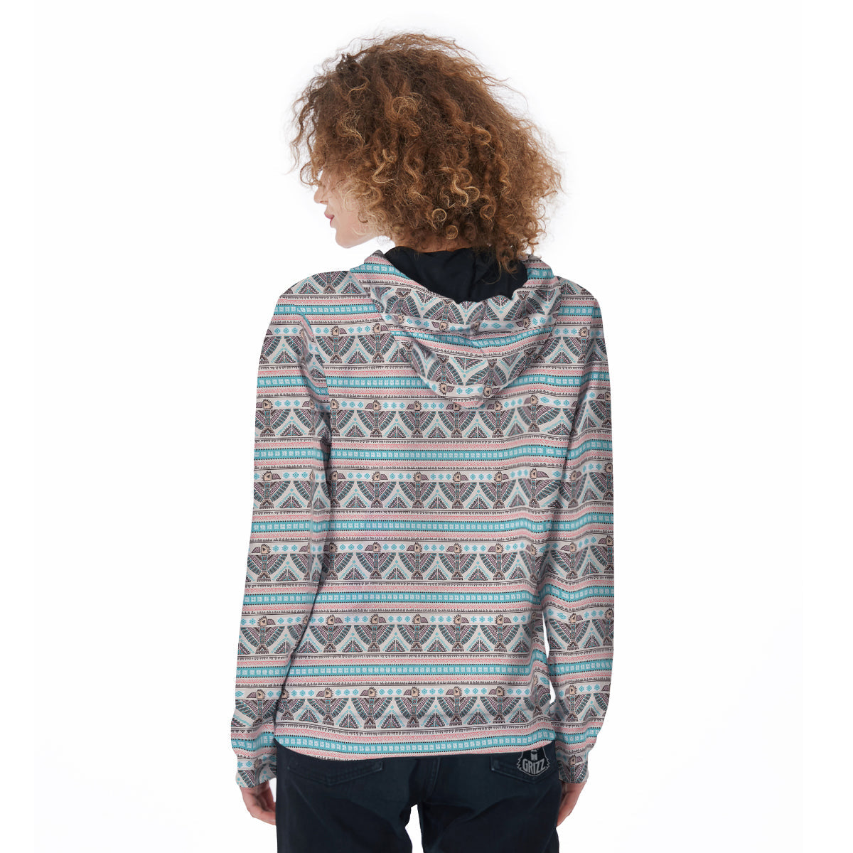 Tribal Native Indians American Aztec Navajo Print Women Zip Up Hoodies-grizzshop