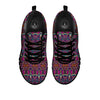 Tribal Native Purple Print Pattern Black Sneaker-grizzshop