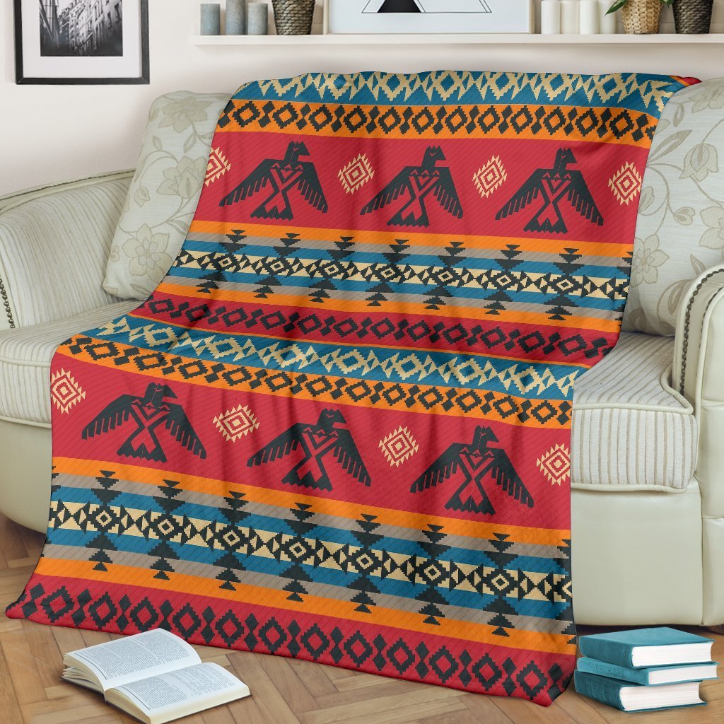 Tribal Navajo Native Indians American Aztec Print Blanket-grizzshop