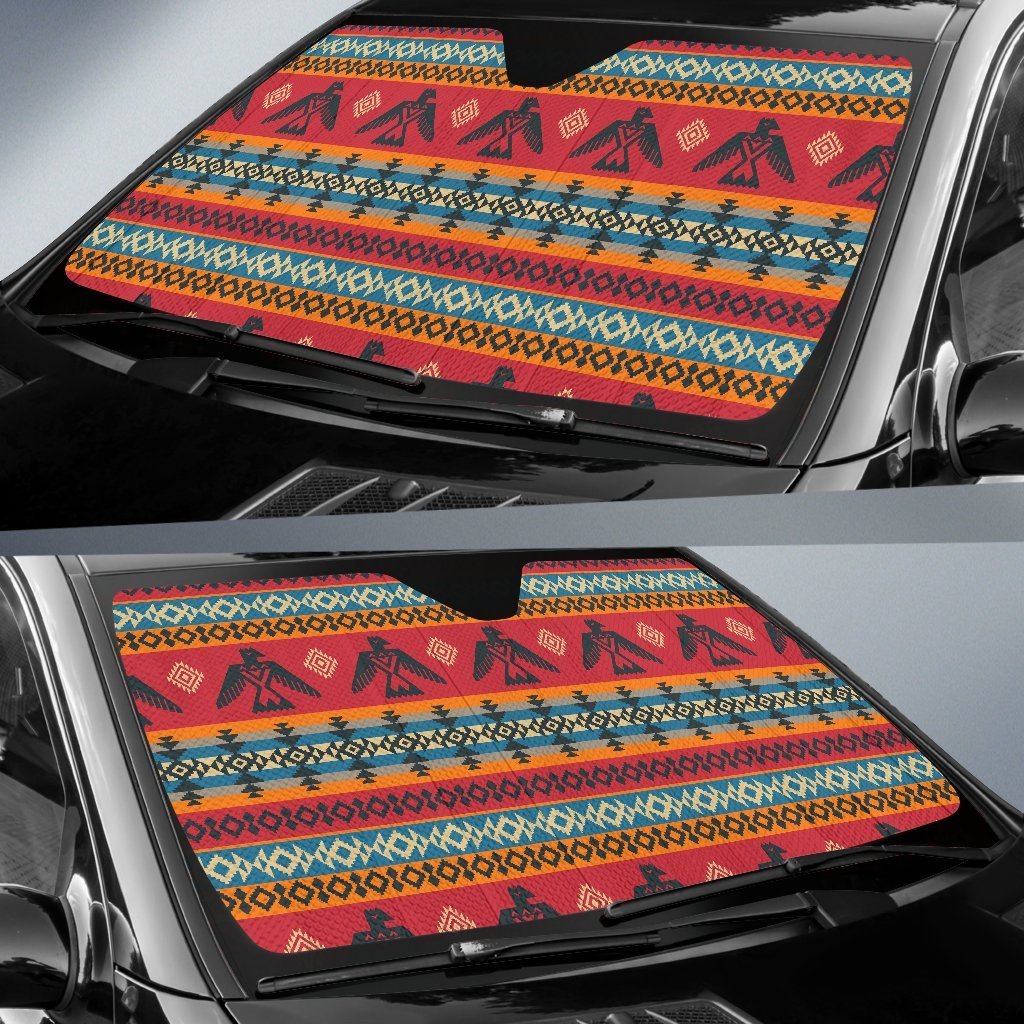 Tribal Navajo Native Indians American Aztec Print Car Sun Shade-grizzshop