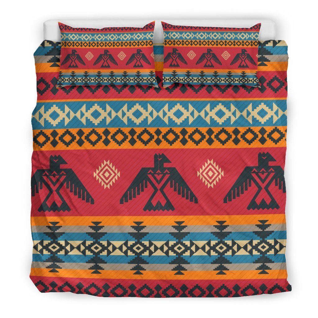 Tribal Navajo Native Indians American Aztec Print Duvet Cover Bedding Set-grizzshop