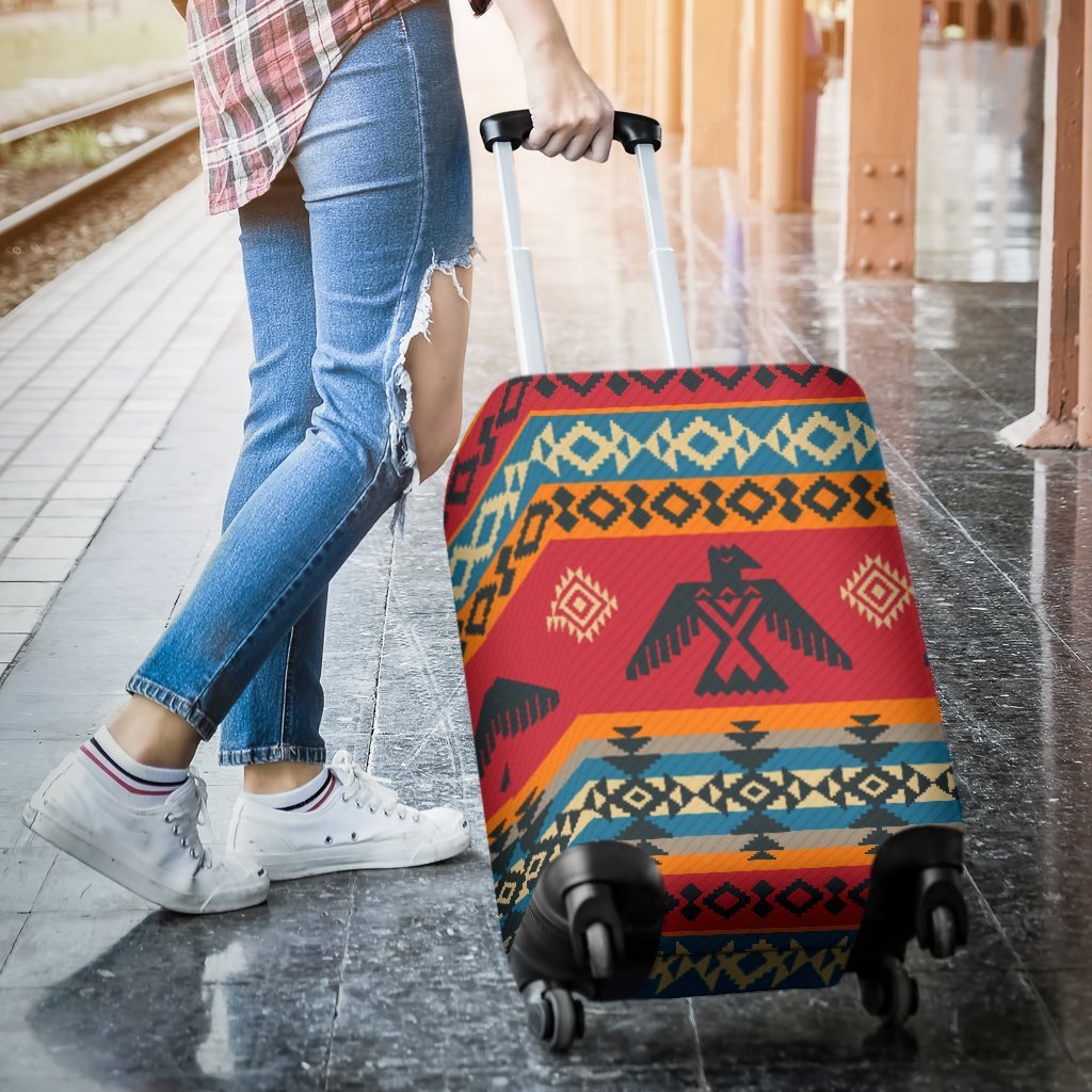 Tribal Navajo Native Indians American Aztec Print Elastic Luggage Cover-grizzshop