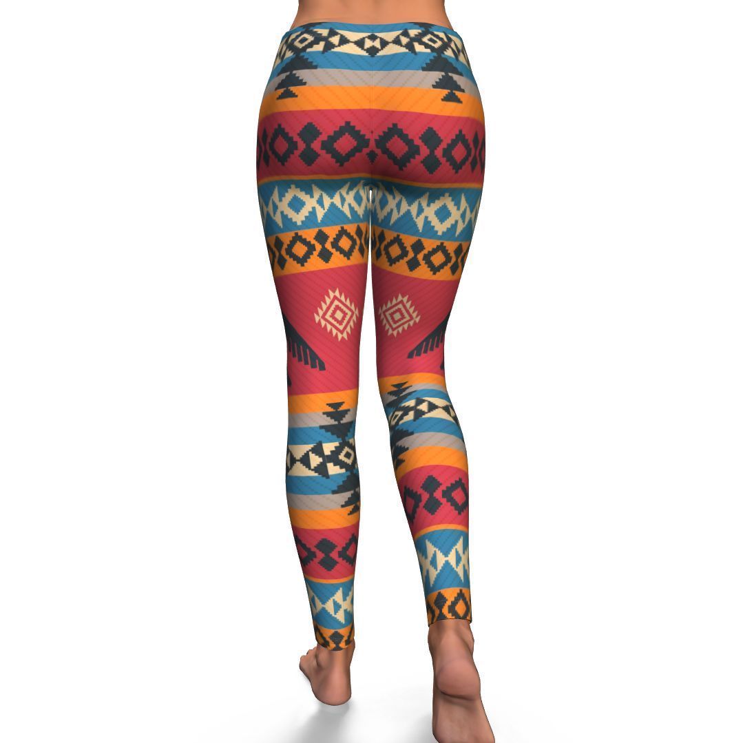 Tribal Navajo Native Indians American Aztec Print Pattern Women Leggings-grizzshop