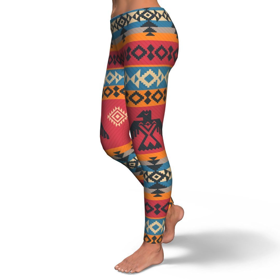 Tribal Navajo Native Indians American Aztec Print Pattern Women Leggings-grizzshop
