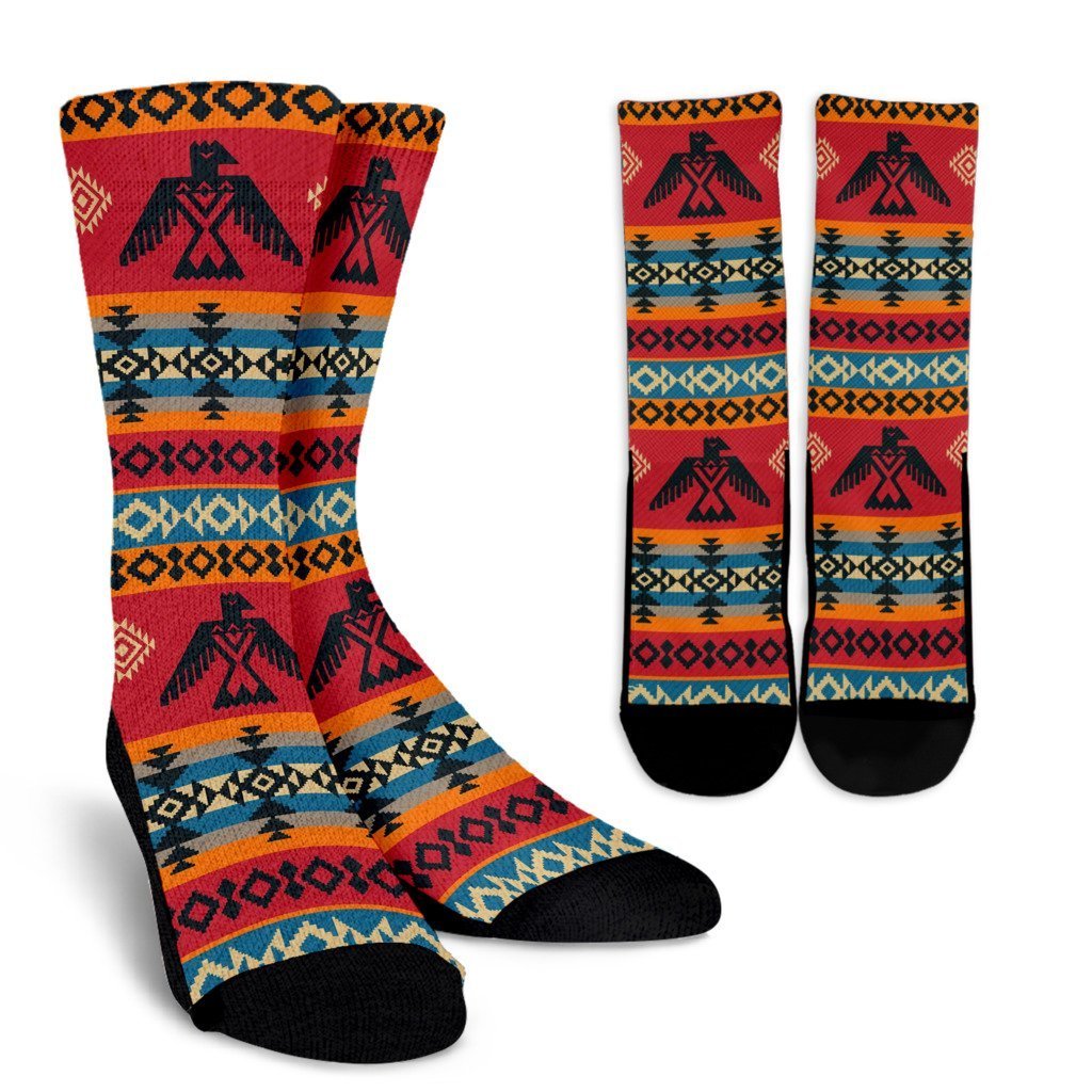 Tribal Navajo Native Indians American Aztec Print Socks For Men & Women-grizzshop