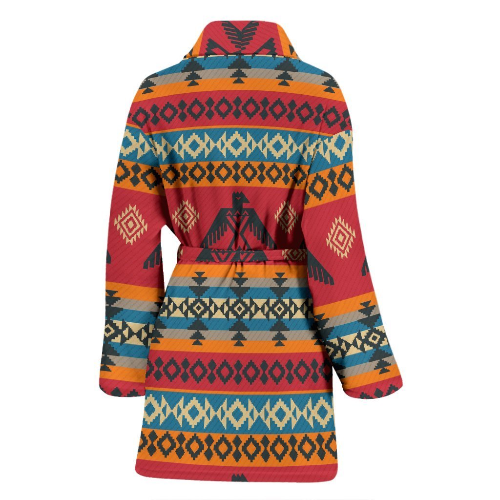 Tribal Navajo Native Indians American Aztec Print Women Long Robe-grizzshop