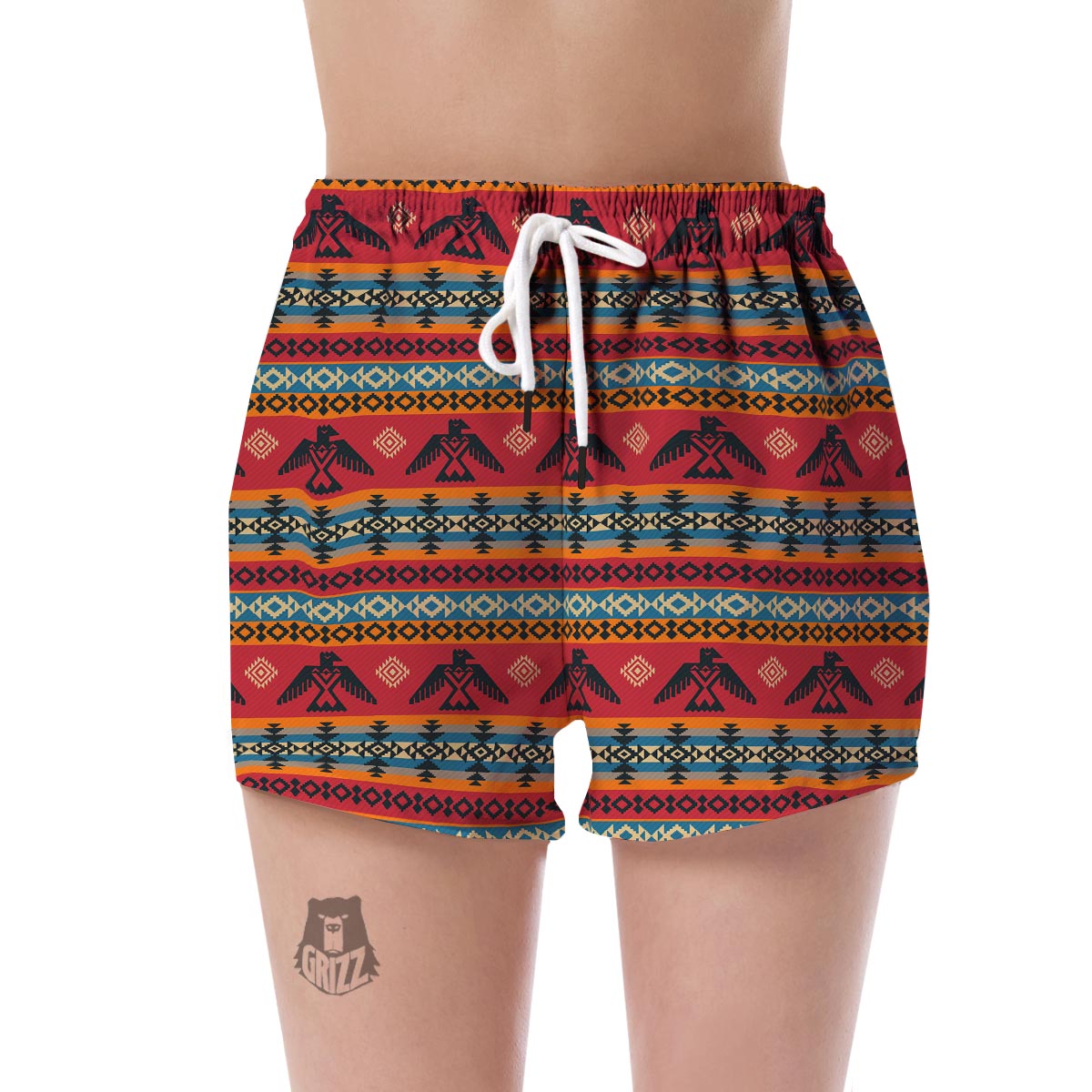 Tribal Navajo Pendleton Native Indians American Aztec Print Women's Shorts-grizzshop