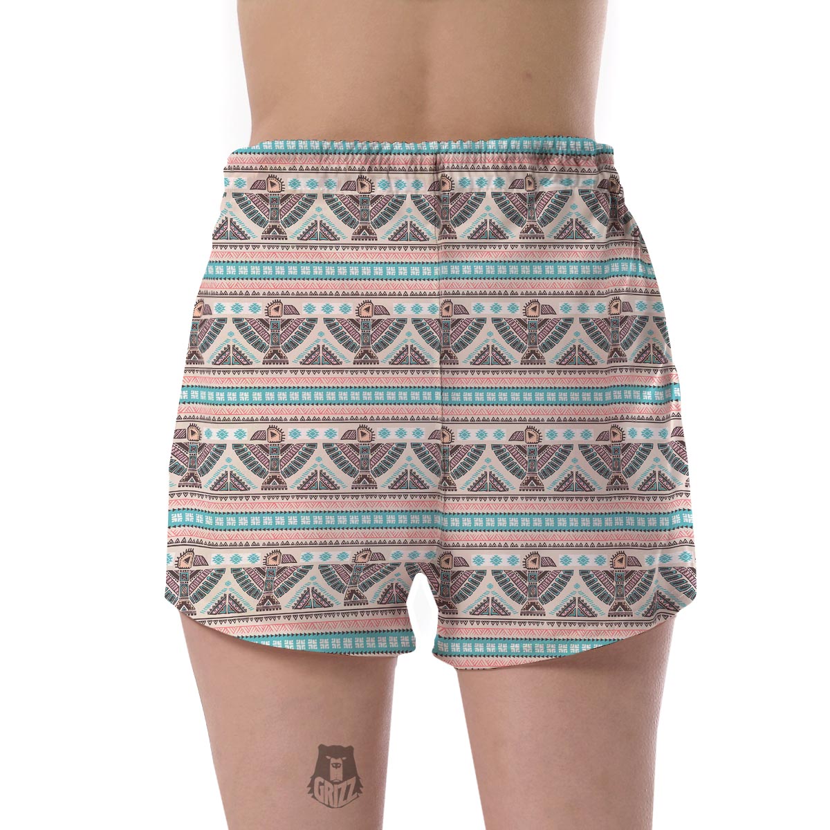 Tribal Pendleton Native Indians American Aztec Navajo Print Women's Shorts-grizzshop
