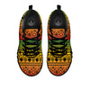 Tribal Rasta Print Pattern Black Sneaker-grizzshop