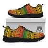 Tribal Rasta Print Pattern Black Sneaker-grizzshop